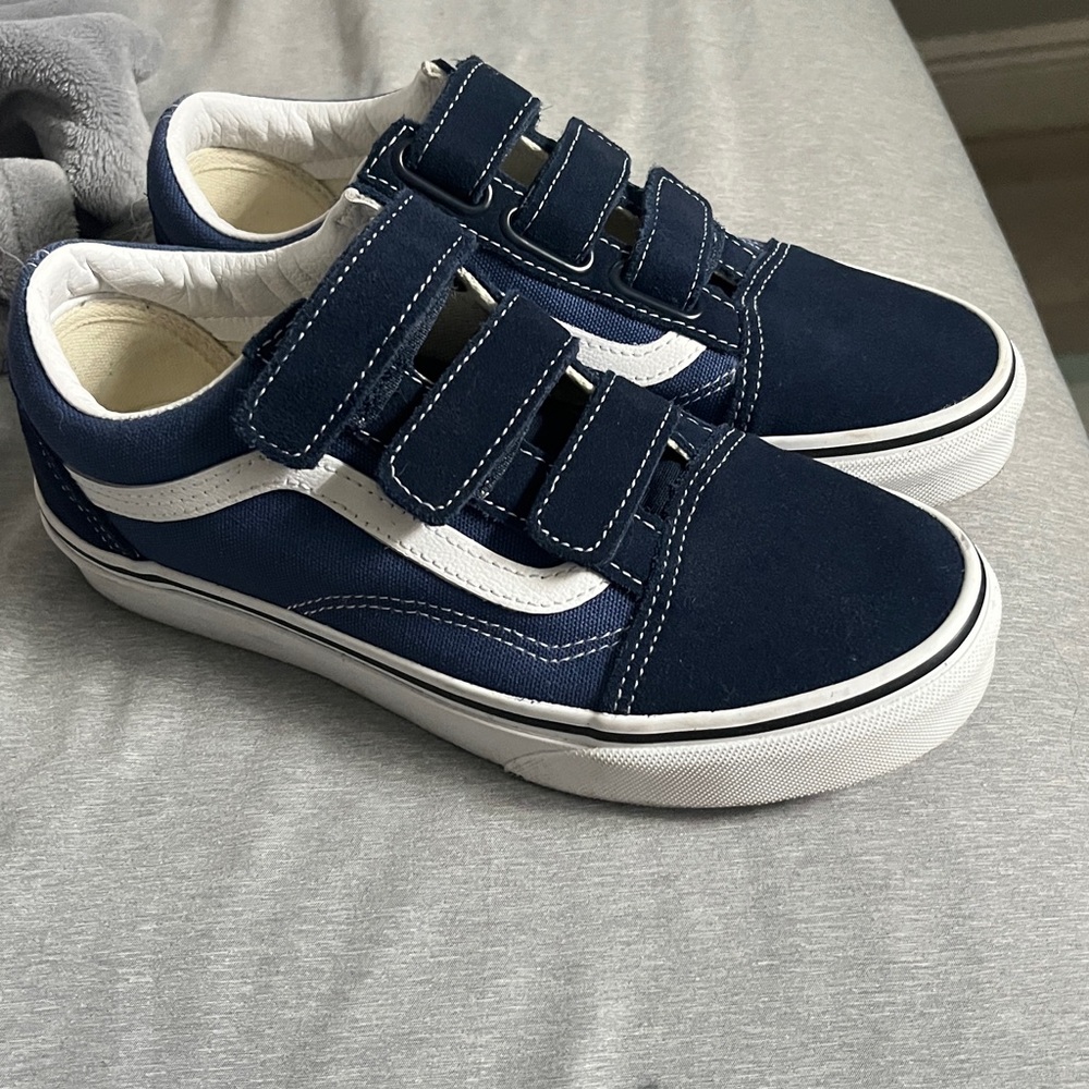 Blue Velcro vans